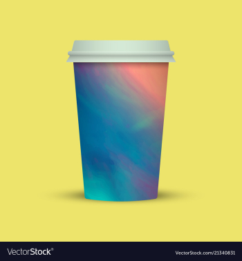 Watercolor coffee cup to go vector image Watercolor coffee cup to go vector image