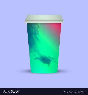 Watercolor coffee cup to go vector image Watercolor coffee cup to go vector image