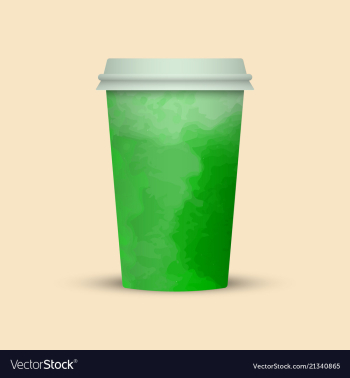 Watercolor coffee cup to go vector image Watercolor coffee cup to go vector image