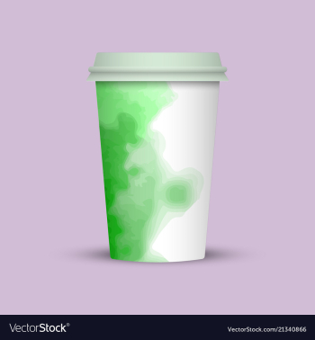 Watercolor coffee cup to go vector image Watercolor coffee cup to go vector image