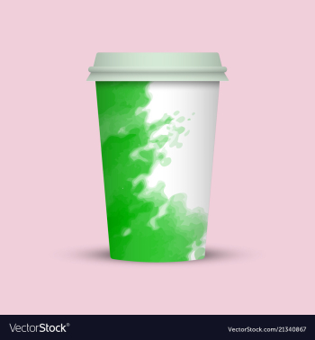 Watercolor coffee cup to go vector image Watercolor coffee cup to go vector image
