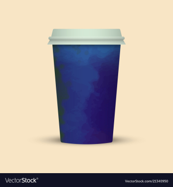 Watercolor coffee cup to go vector image Watercolor coffee cup to go vector image