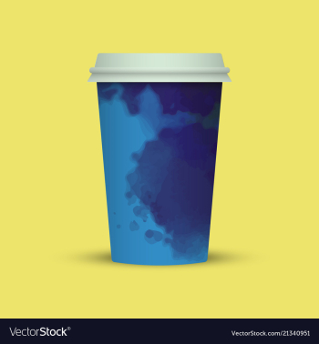 Watercolor coffee cup to go vector image Watercolor coffee cup to go vector image