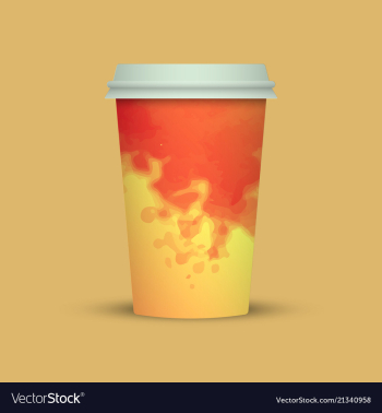 Watercolor coffee cup to go vector image Watercolor coffee cup to go vector image