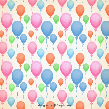 Watercolor colour balloons pattern Watercolor colour balloons pattern
