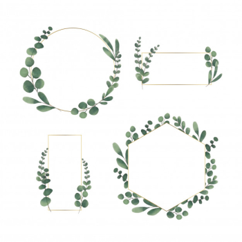 Watercolor floral frame set Free Vector Watercolor floral frame set Free Vector
