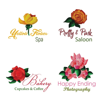 Watercolor Floral Logo Collection Watercolor Floral Logo Collection