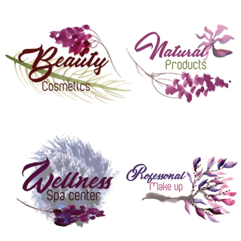 Watercolor Floral Logo Collection Watercolor Floral Logo Collection