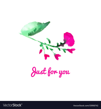 Watercolor floral vector image Watercolor floral vector image
