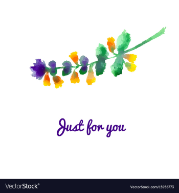 Watercolor floral vector image Watercolor floral vector image