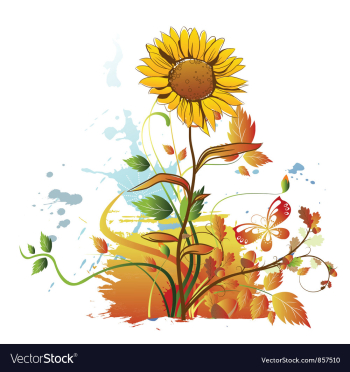 Watercolor floral vector image Watercolor floral vector image