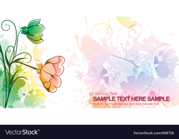 Watercolor floral vector image Watercolor floral vector image