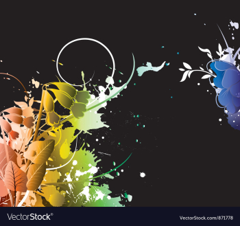 Watercolor floral vector image Watercolor floral vector image