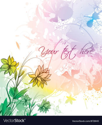 Watercolor floral vector image Watercolor floral vector image