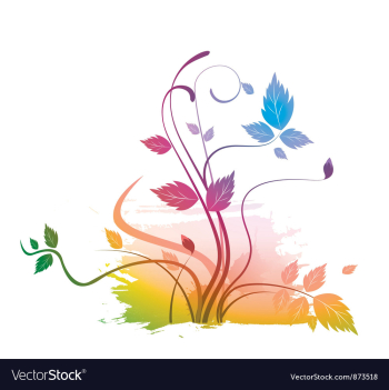 Watercolor floral vector image Watercolor floral vector image