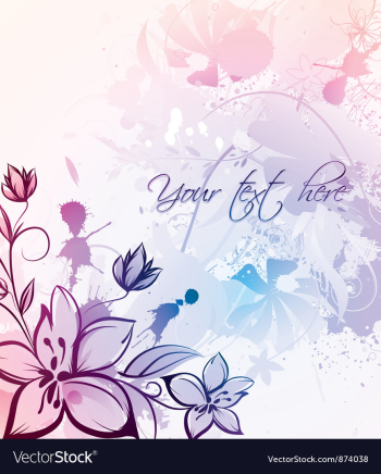 Watercolor floral vector image Watercolor floral vector image