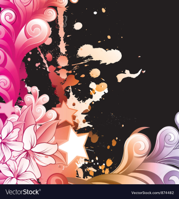 Watercolor floral vector image Watercolor floral vector image