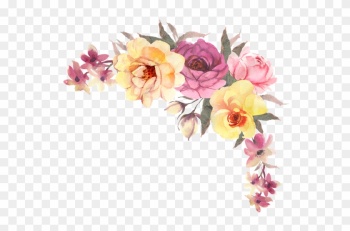 Watercolor Flower Bohemian Bouquet - Transparent Watercolor Flowers Png