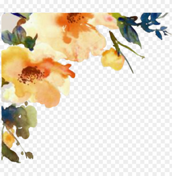 watercolor flower cornerdesign flor flores fall autumn - autumn ...