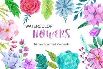 Watercolor Flower Pack Watercolor Flower Pack