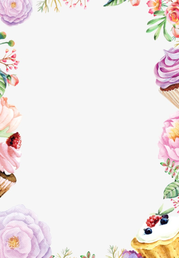 Watercolor Flowers Background Border, Watercolor Clipart, Drawing ...