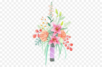 Watercolor: Flowers Watercolor painting Flower bouquet - Watercolor bouquet 