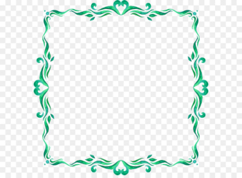 Watercolor heart-shaped border 
