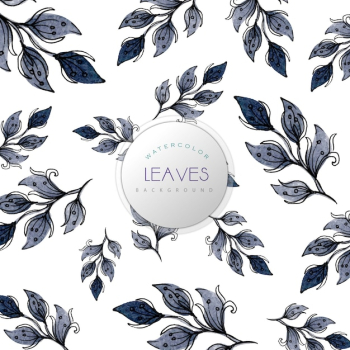 Watercolor leaves pattern background Watercolor leaves pattern background