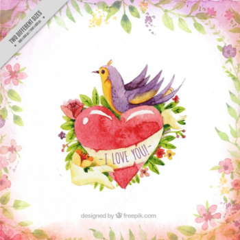 Watercolor love background Watercolor love background
