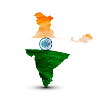 watercolor map of indian flag watercolor map of indian flag