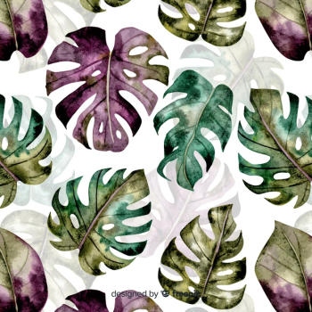 Watercolor monstera pattern Watercolor monstera pattern