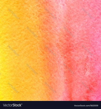 Watercolor orange and pink gradient background vector image Watercolor orange and pink gradient background vector image