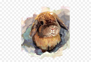Watercolor painting Art Drawing - Hand-painted watercolor rabbit 