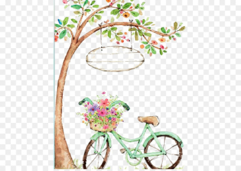 Watercolor painting Bicycle Drawing - Drawing Bicycle Watercolor painting Bicycle Drawing - Drawing Bicycle