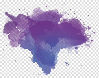 Watercolor painting Blue Violet Purple Stain, violet transparent background PNG clipart