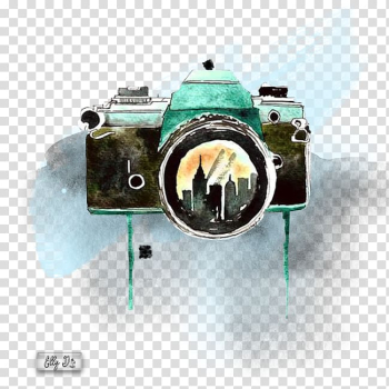 Watercolor painting Camera Drawing, Camera transparent background PNG clipart Watercolor painting Camera Drawing, Camera transparent background PNG clipart
