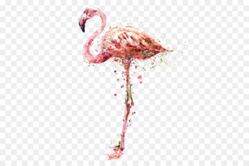 Watercolor painting Canvas Art - Watercolor flamingo Watercolor painting Canvas Art - Watercolor flamingo