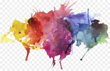 Watercolor painting - color splash Watercolor painting - color splash
