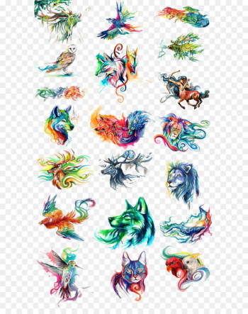 Watercolor painting Download - Watercolor painted animals Watercolor painting Download - Watercolor painted animals