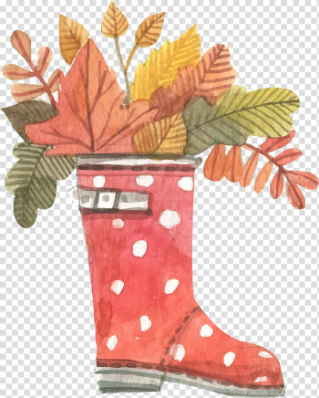 Watercolor painting Drawing Autumn, Drawing autumn leaves transparent background PNG clipart