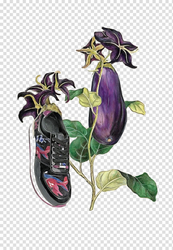 Watercolor painting Drawing Illustration, Creative painting eggplant transparent background PNG clipart