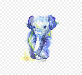 Watercolor painting Drawing Infant Sketch - Watercolor Elephant 