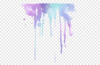 Watercolor painting Drip painting Art, acuarela, purple, blue, violet png