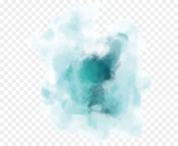 Watercolor painting Euclidean vector - Green gradient watercolor blooming 