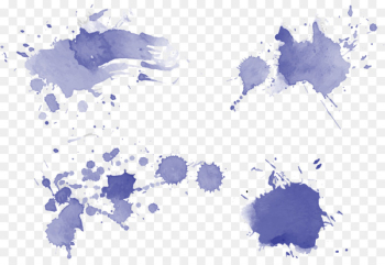 Watercolor painting Euclidean vector Ink - Vector watercolor ink jet 