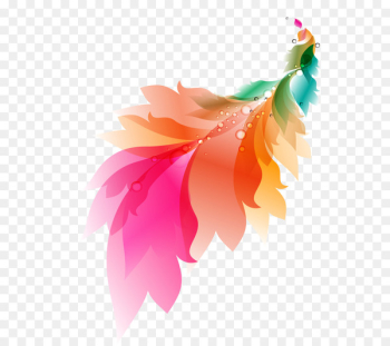 Watercolor painting Feather - Phoenix Color Watercolor painting Feather - Phoenix Color