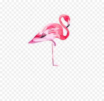 Watercolor painting Flamingo Canvas Printing - flamingo 