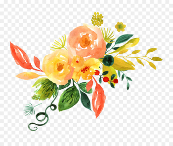 Watercolor painting Floral design Adobe Illustrator Clip art - Hand painted watercolor flower decoration pattern 