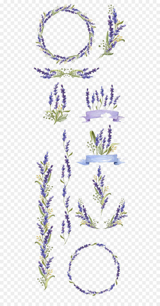 Watercolor painting Flower Art Lavender - Hand-painted flowers 