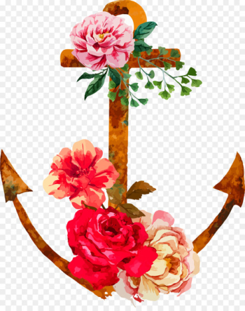 Watercolor painting Flower Euclidean vector - Flowers anchor Watercolor painting Flower Euclidean vector - Flowers anchor
